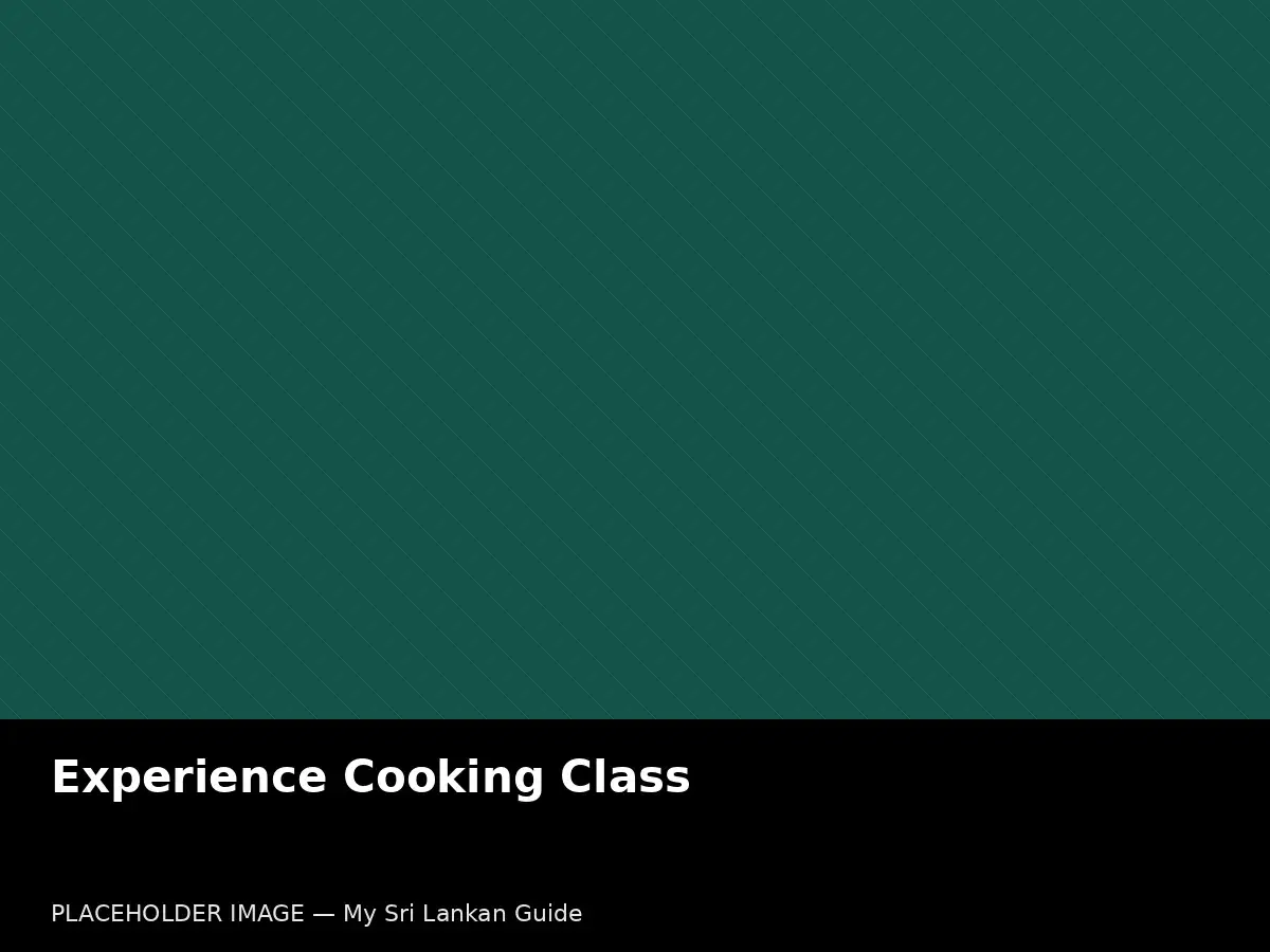 Sri Lankan cooking class