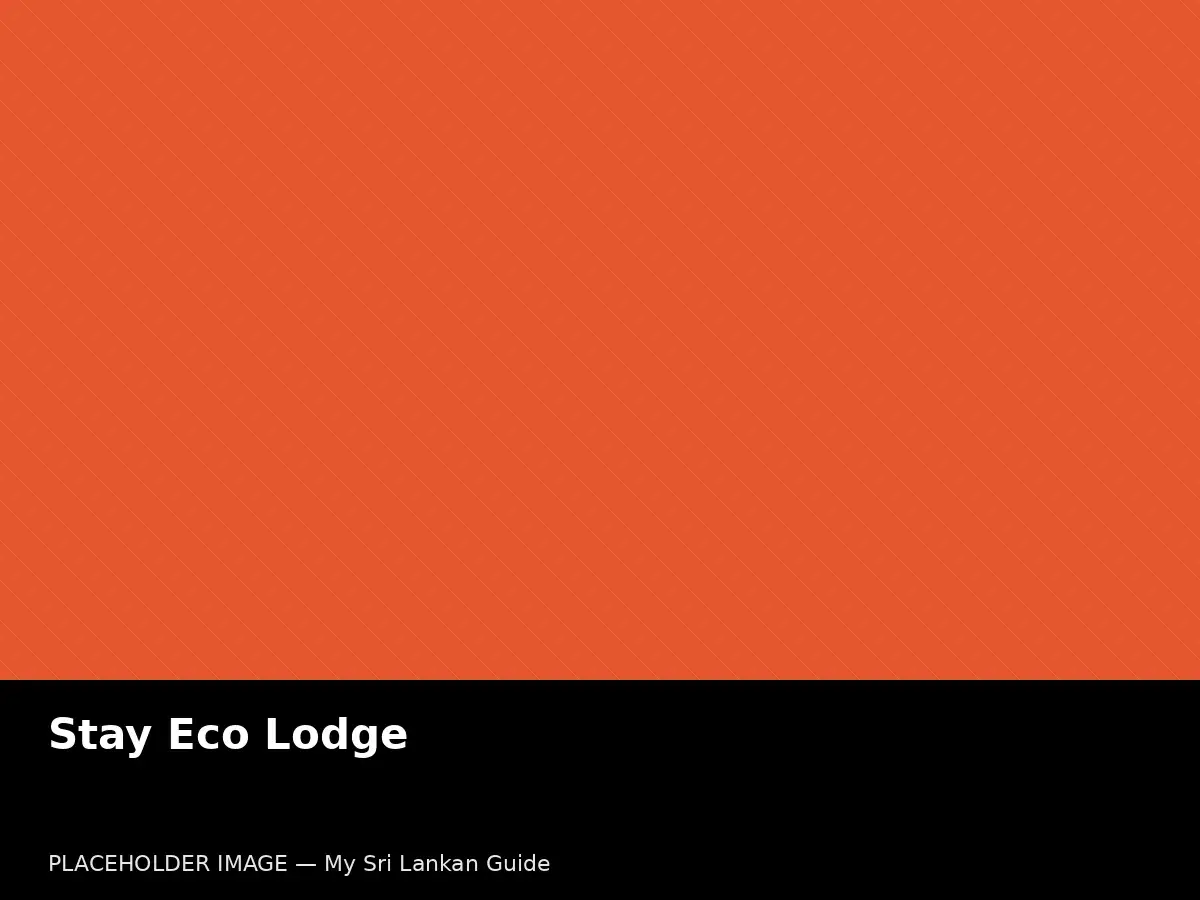 Eco lodge near a Sri Lankan national park